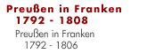 Preußen in Franken 1792-1808