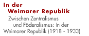 In der Weimarer Republik