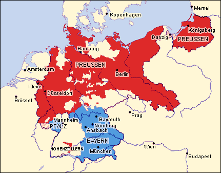Vergrößerung der Karte zu 1918