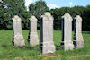 Grabsteine für fünf Rabbiner auf dem jüdischen Friedhof Wallerstein (Foto: Arbeitskreis N�rdlinger Ries / Zentrum für allgemeine wissenschaftliche Weiterbildung der Universität Ulm)