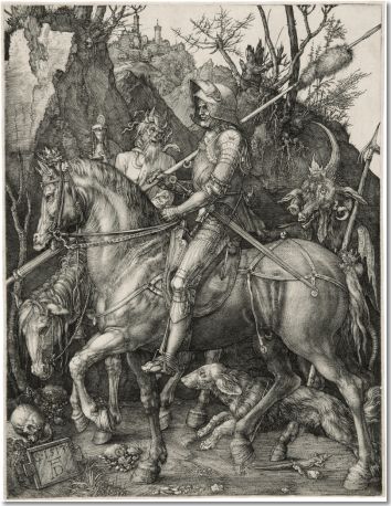 Albrecht Dürer (1471─1528): Ritter, Tod und Teufel, 1513 (© Kunstsammlungen der Veste Coburg)