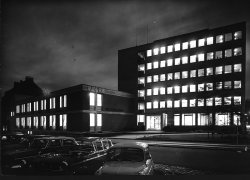 Justizgebäude bei Nacht, © Staatliches Bauamt Aschaffenburg
