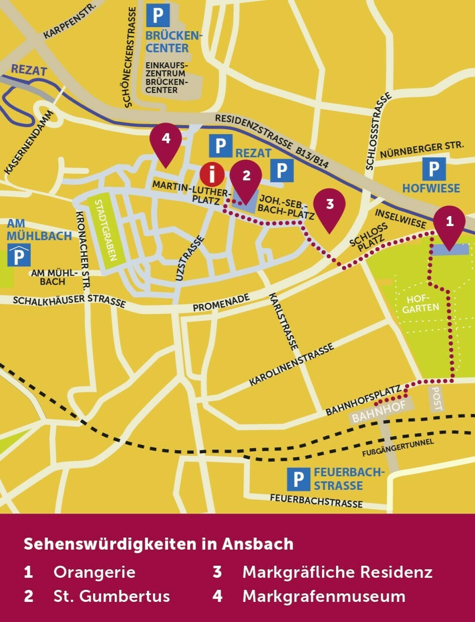 Stadtplan Ansbach © HdBG | Grafik: Büro VORZEICHEN München