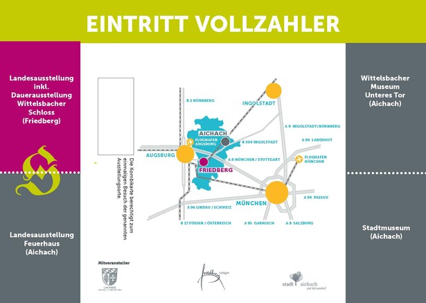 Die Rückseite der Vorverkaufskarte für Vollzahler. © Haus der Bayerischen Geschichte | Entwurf: GROW communications