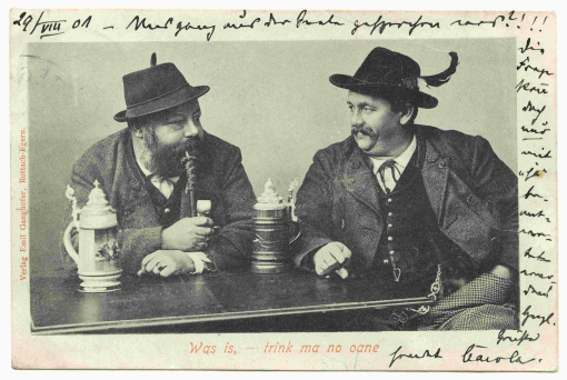 Die Postkarte des Verlags Emil Ganghofer in Rottach Egern stammt aus der Zeit um 1900 (Foto: Haus der Bayerischen Geschichte, Augsburg)
