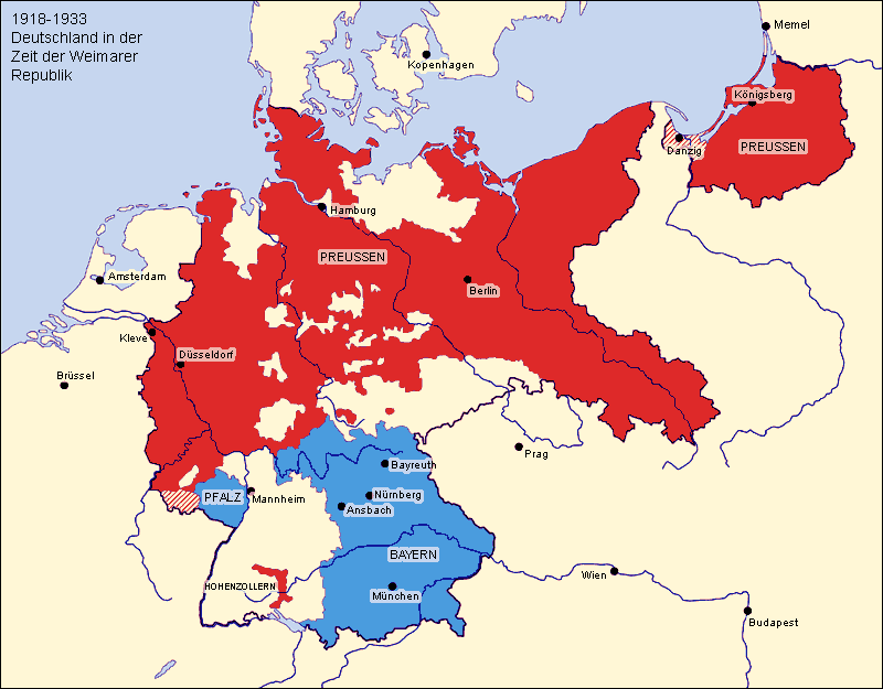 1918-1933 - Deutschland in der Zeit der Weimarer Republik