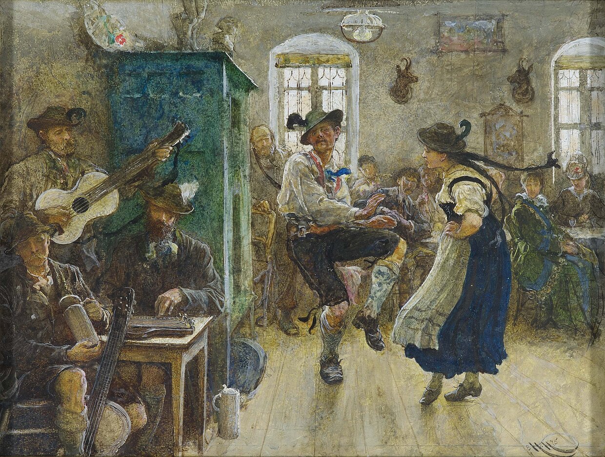 Schuhplattler „Bavarian Dance“
Hubert von Herkomer, 1875
