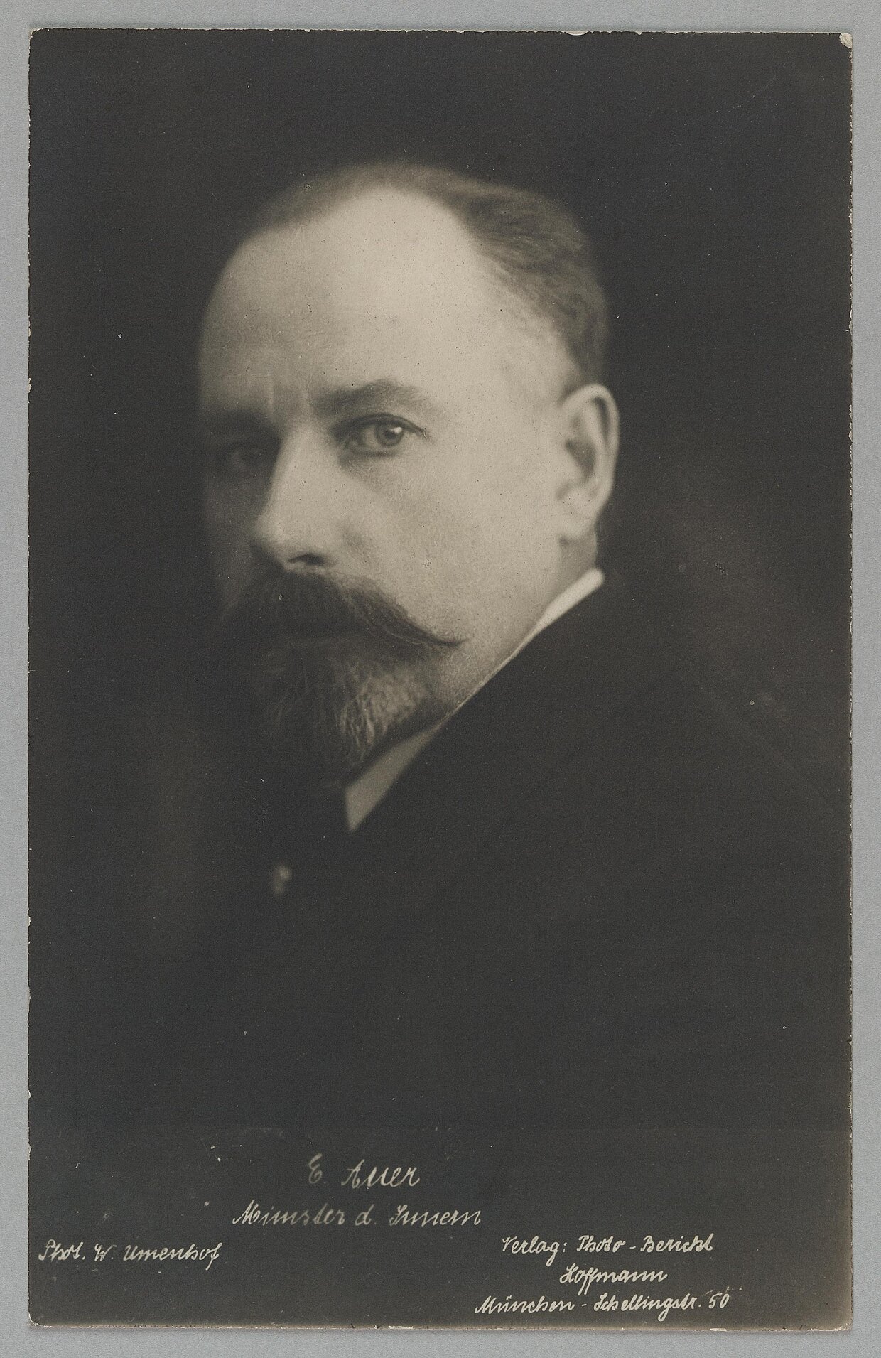 Erhard Auer als Bayerischer Innenminister, Postkarte 1919
