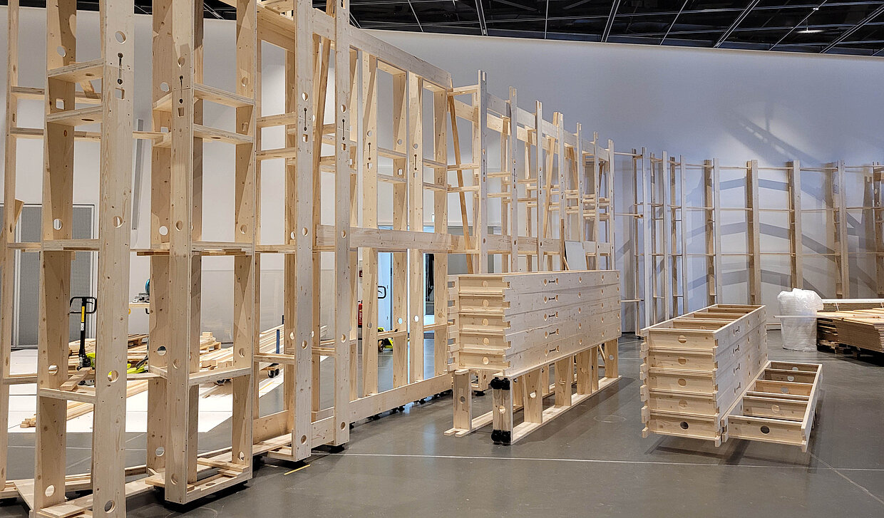 Stellwandsystem der Ausstellung