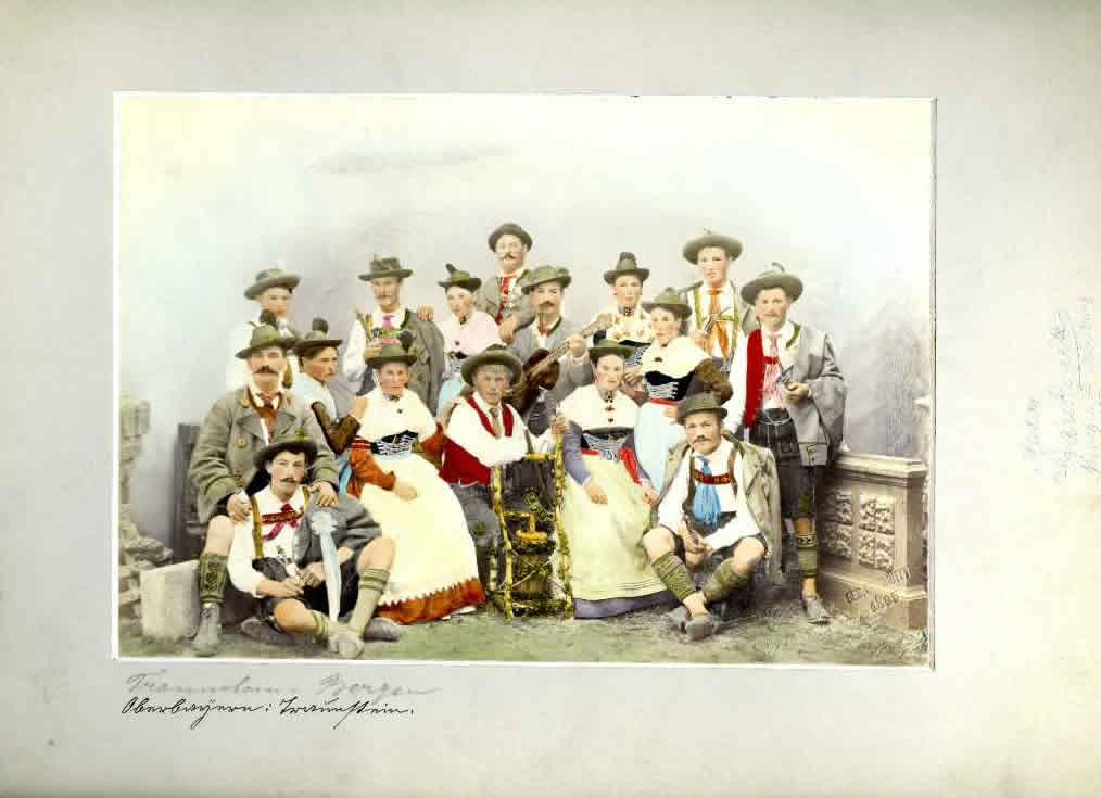 Gruppe aus Traunstein, Oktoberfest Trachtenzug 1895