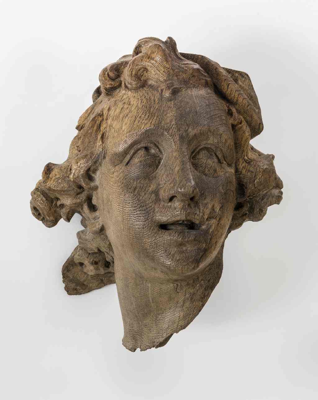 Engelskopf, Fragment aus dem Westportal der Frauenkirche, gestaltet von Ignatz Günther 1771/1772