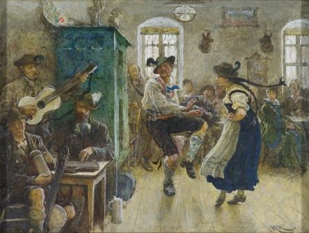 Hubert von Herkomer, Schuhplattler, 1875