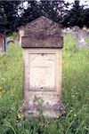 Jüdischer Friedhof Ermreuth; Grabstein mit Sonnensymbol. Foto: Christoph Daxelm�ller, 1990