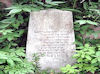 Grave stone with Hebraic inscription<br> Wir danken der Stephani-Volksschule Gunzenhausen, die uns dieses Foto im Rahmen des Schülerprojekts „Jüdisches Leben in Gunzenhausen“ zur Verfügung gestellt hat.