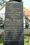 Grabstein des 19. Jahrhunderts auf dem N�rdlinger jüdischen Friedhof (Foto: Arbeitskreis N�rdlinger Ries / Zentrum für allgemeine wissenschaftliche Weiterbildung der Universität Ulm)