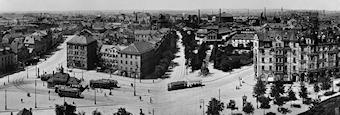 Ferdinand Schmidts Plärrer-Panoramen aus den Jahren 1865 (oben) und 1905 (unten). / Stadtarchiv Nürnberg