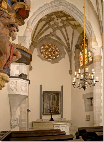 Die „Lutherkapelle“ auf der Veste soll an den Reformator und seinen Aufenthalt im Jahr 1530 erinnern. (© Kunstsammlungen der Veste Coburg)